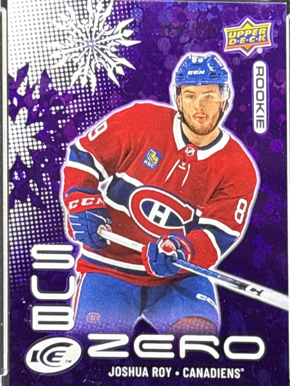 Upper Deck Joshua Roy Canadiens Rookie Trading Card - LE 224/699